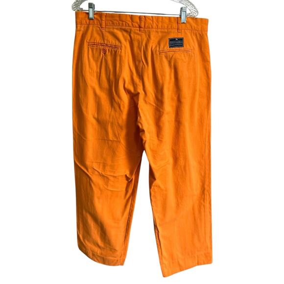 Pennington & Bailes Orange Stadium Pants Khakis Flat Front Men's 36 x 28 - Picture 6 of 9
